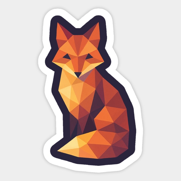 Geometric Fox Sticker by stayfrostybro